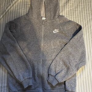 Nike Kids Charcoal Gray Zip-Up Hoodie